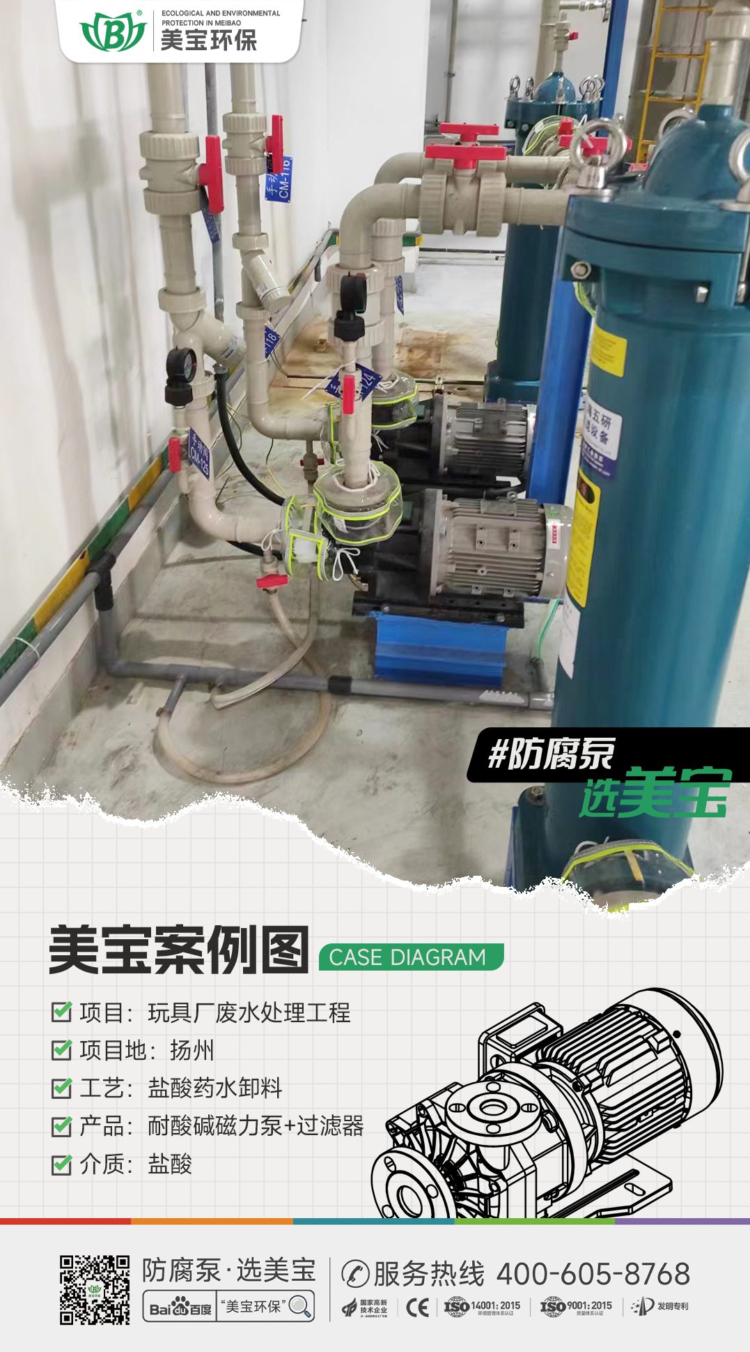玩具廠鹽酸廢水處理用什么泵？